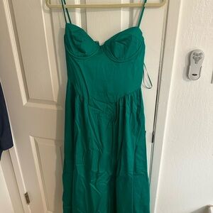 Astr Bellamy Bustier Midi Dress